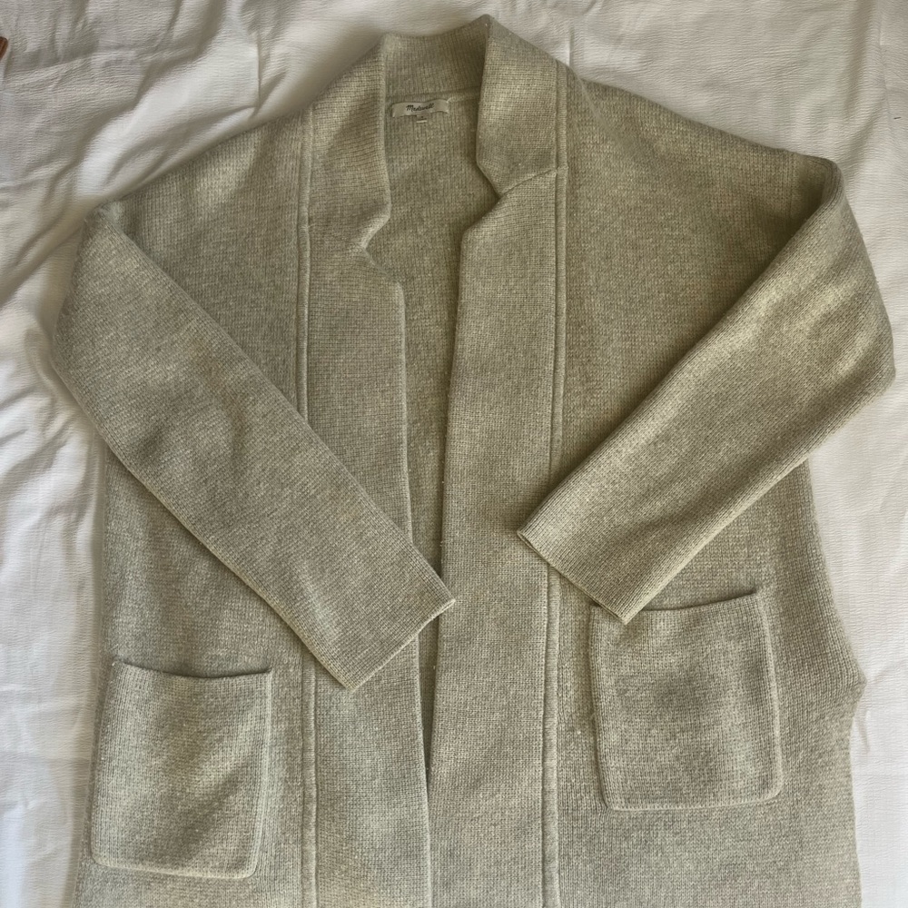 Madewell spencer sweater coat in grey. Size S